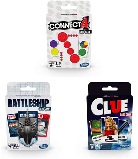 Buy Hasbro Gaming Connect 4 Card Game for Kids Ages 6 & Up + Battleship ...