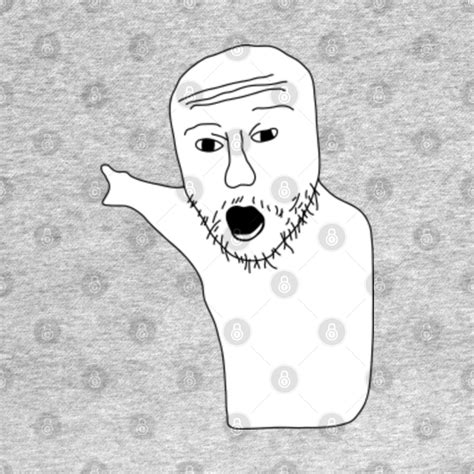 Pointing Soyjak - Wojak Meme - T-Shirt | TeePublic