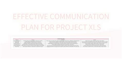 Project Communication Strategy Template 的图像结果