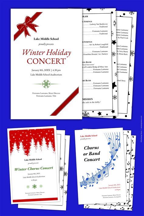 Image result for Winter Concert Program Template