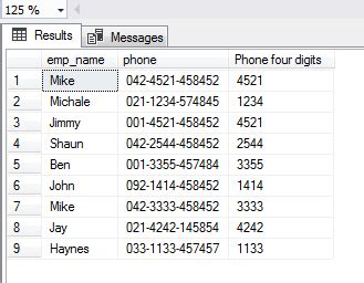 How to Use Substring in SQL 的图像结果