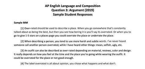 Image result for AP Language Essay Examples