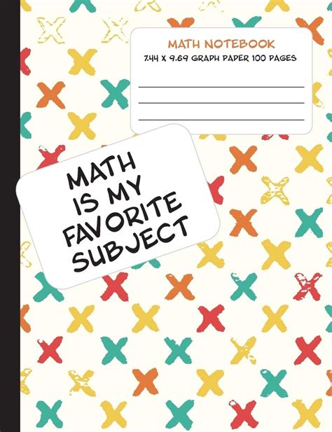 Buy Math is my Favorite subject 7.44 x 9.69 Graph Paper 100 Pages ...