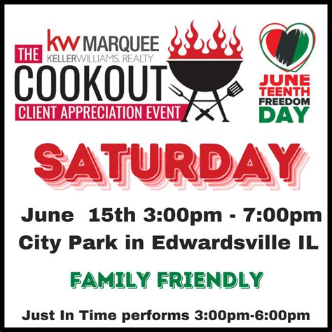 Keller Williams Juneteenth Cookout , Edwardsville City Park, 15 June ...