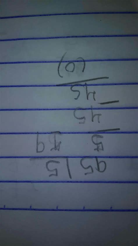 Como monta 95 dividido por 5 - brainly.com.br