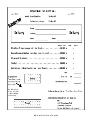 Fillable Online quailrunleisurecenter camp9 Delivery Delivery - Quail ...