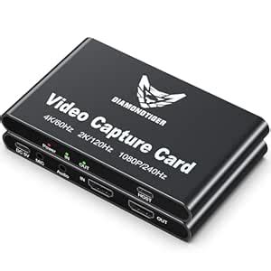 DiamondTiger HDMI Capture Card for Streaming and Recording, 4K@60Hz ...