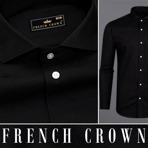 Jade Black Formal/Casual Textured Premium Cotton Shirt For Men - Rare ...