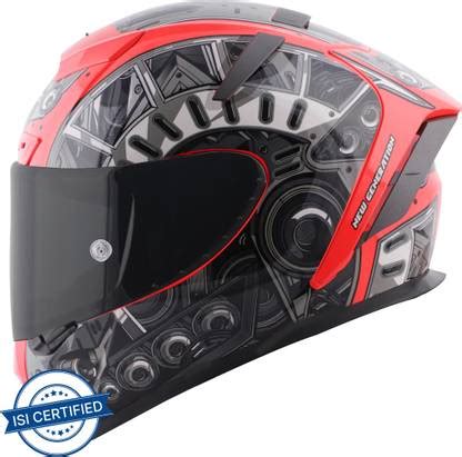Steelbird SA-2 Terminator 2.0 Aerodynamic Full Face Helmet Motorbike ...