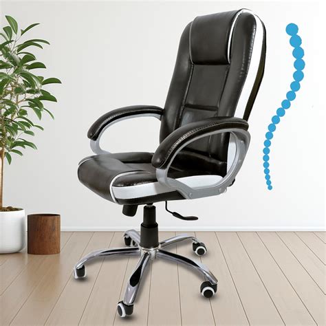 FUGO FG20B Ergonomic High Back Office Chair with Adjustable Height ...