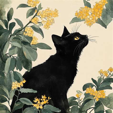 Diy black cat watercolor painting – Artofit