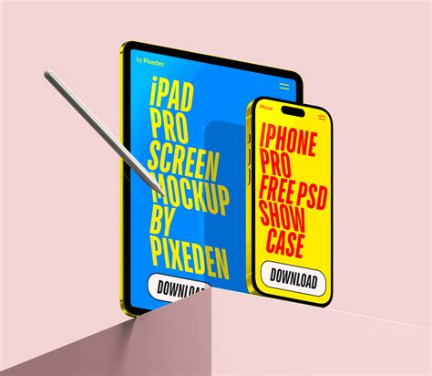 iPad Pro and iPhone Pro Showcase Screens Free Psd Mockup | Pixeden Club