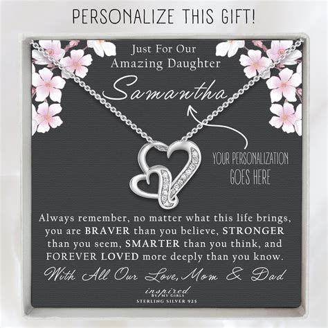 Personalized Gift for Daughter From Mom and Dad, Sterling Silver ...