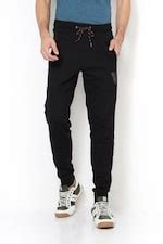 Buy Men Black Solid Casual Track Pants Online - 618737 | Van Heusen
