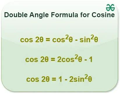 Image result for Cosine Double Angle Formula