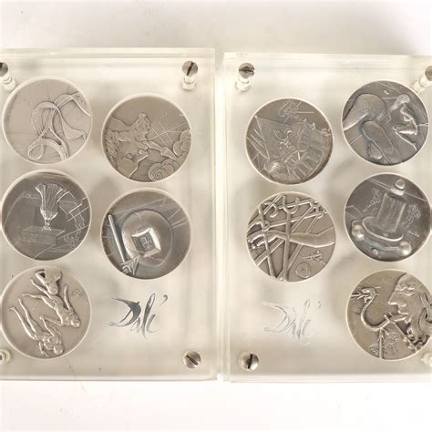 Salvador Dalí. De ti bud, sæt på 10 medaljer af sterlingsølv i to ...