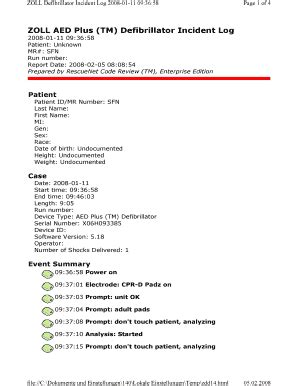 Fillable Online service escapenet ZOLL AED Plus TM Defibrillator ...