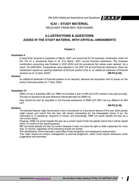 CA Final FR NEW SM Changes BY CA Sarthak JAIN 1 - ICAI – STUDY MATERIAL ...