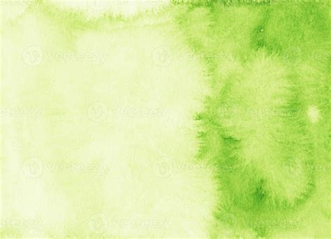 Watercolor light lime green color background texture. Stains on paper ...