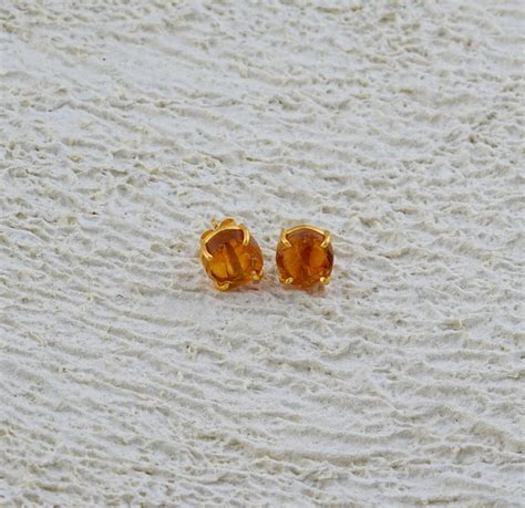 Natural Uncut Citrine Studs – Totapari