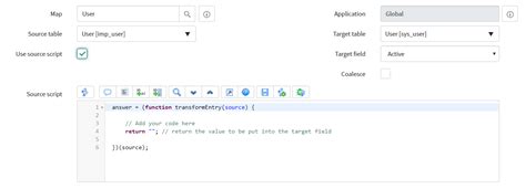 Transform Map in ServiceNow Script 的图像结果