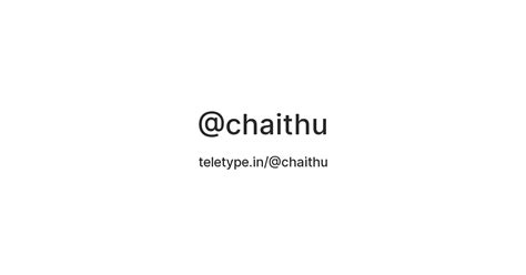 @chaithu — Teletype