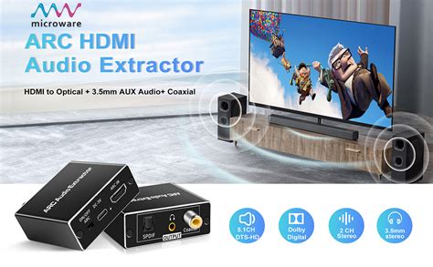 MICROWARE ARC Audio Extractor Splitter Converter, HDMI to Optical ...