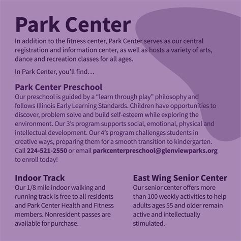 Welcome Back! | glenviewparkdistrict.org