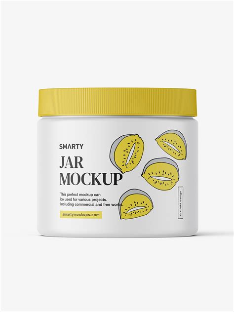 Jar with tampered lid mockup / matt - Mockups Design