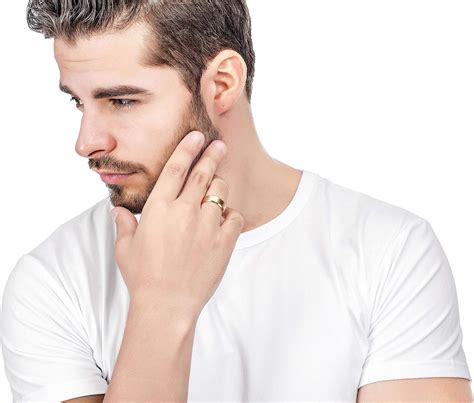 Buy Jstyle Stainless Steel Rings for Men Wedding Ring Cool Simple Band ...