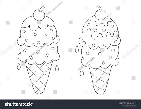 Ice Cream Scoops Coloring Pages