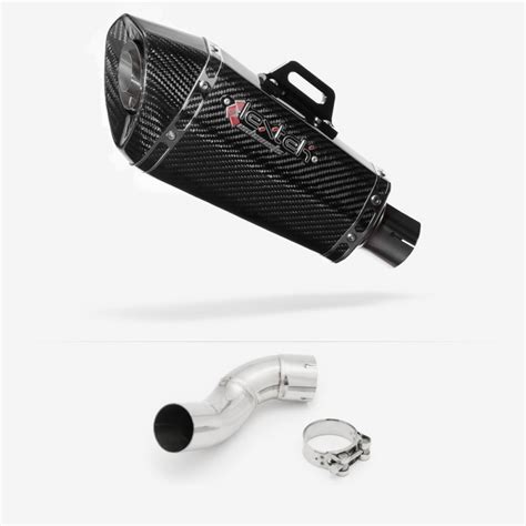 Lextek Xp8C Carbon Fibre Exhaust 210Mm With Link Pipe For Kawasaki Z900 ...