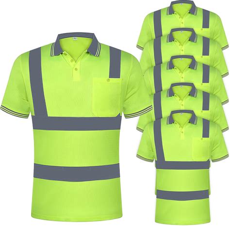 Amazon.com: Riyiper 6 Pcs XL Size High Visibility Safety Shirts for Men ...