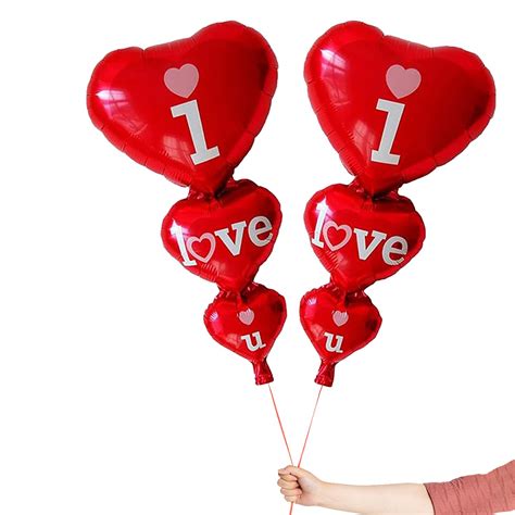 Party Propz I Love You Balloons for Decoration - 2 Pcs Happy ...