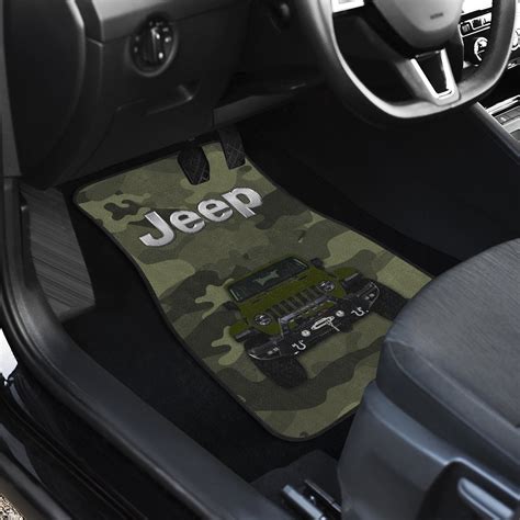 Green Camouflage Jeep Floor Mats for Cars Accessories - AnimeBape