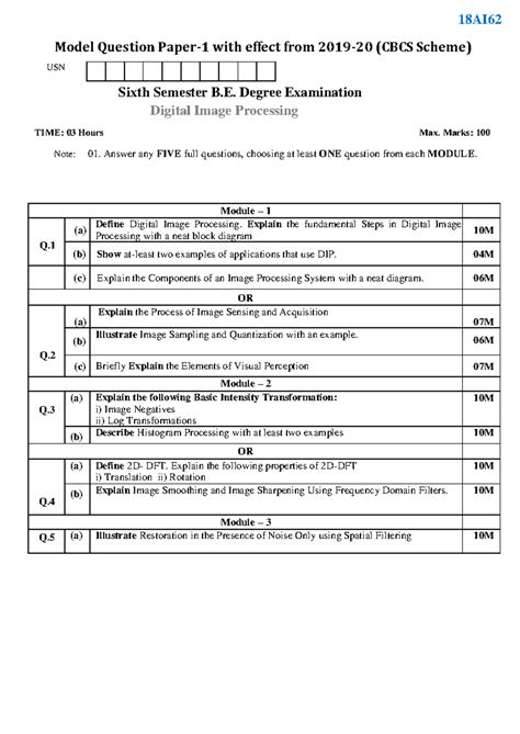 18AI62 - Nill - 18 AI 62 Model Question Paper-1 with effect from 2019 ...