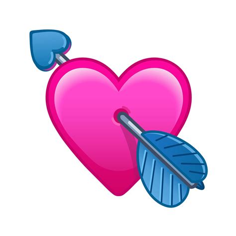 Heart pierced by an arrow Large size of emoji romance icon 19816327 Vector Art at Vecteezy