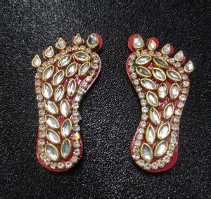 Vibgyor Products 3 inch Set of 2 Acrylic Lakshmi MATA Charan Paduka ...