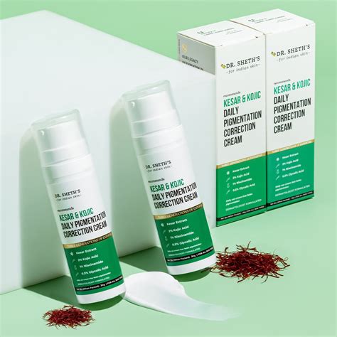 Kesar & Kojic Daily Pigmentation Correction Cream - Pack of 2 – Dr Sheth's