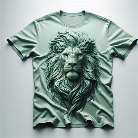 Majestic Mint Lion Round Neck Half Sleeve Cotton T-Shirt – Acquires