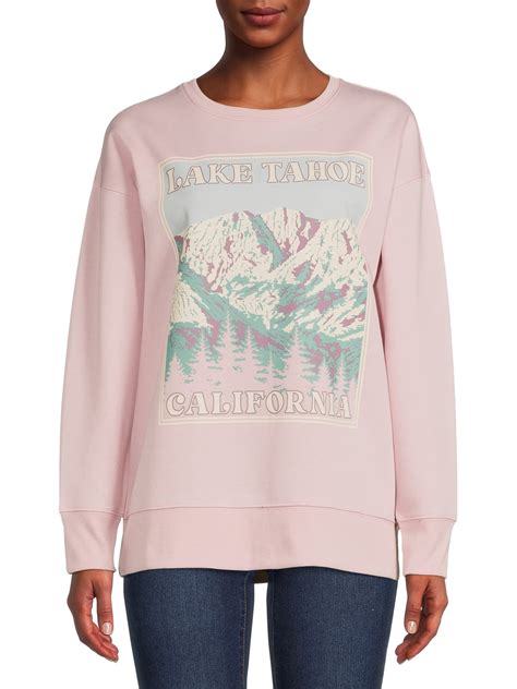 Time and Tru Women’s Scenic Graphic Sweatshirt - Walmart.com
