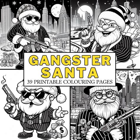 Gangster Cartoon Coloring Pages Page 7 | Gangster Coloring Sheet