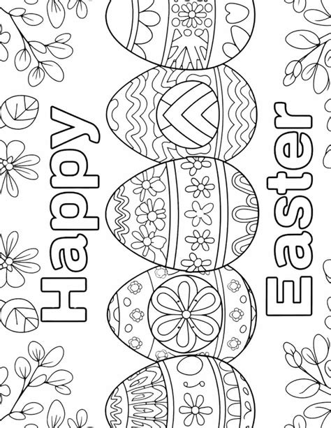 19 Easter Coloring Pages: Bunnies, eggs, rabbits – Oh My! – My Coloring ...