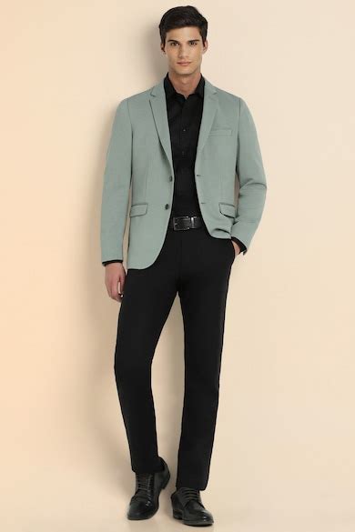 Buy Men Green Solid Formal Blazer Online - 921771 | Peter England