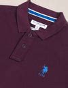 Buy Men Ribbed Collar Solid Polo Shirt Purple|U.S. Polo Assn. India