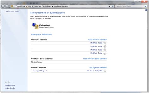 Image result for Accessing Credential Manager