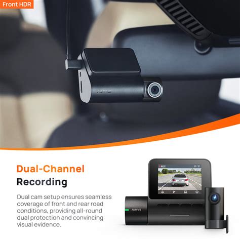 70mai A200 Dual Dash Camera 1080P HDR Front Rear Set | Dashcameras.in