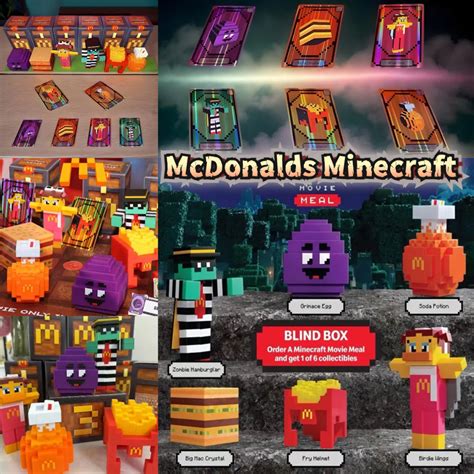 McDonalds Minecraft Movie Figure Building Blocks Mcdo Happy Meal Model Toys Without CDK | Shopee ...