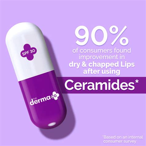 1% Ceramide Complex Lip Balm with Ceramides & Vitamin E, SPF 30 PA++ f ...