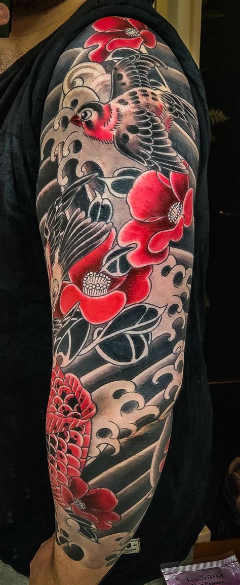 Japanese Sleeve Samurai Tattoos
